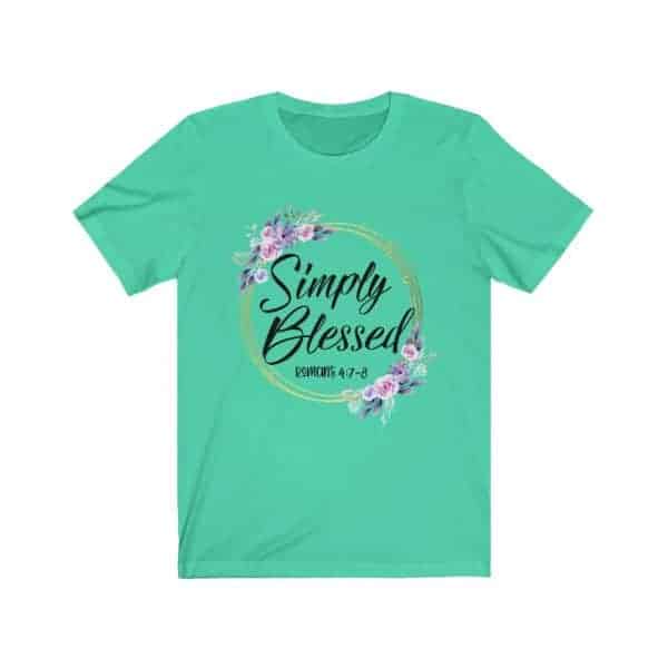 "Simply Blessed" Wreath T Shirts - Image 3