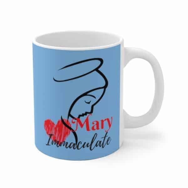 Immaculate Heart Blue Mug - Image 3