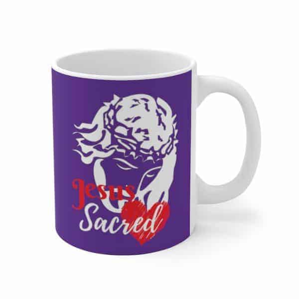 Sacred Heart Purple Mug - Image 3