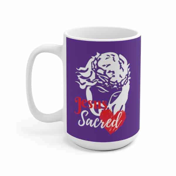 Sacred Heart Purple Mug - Image 2