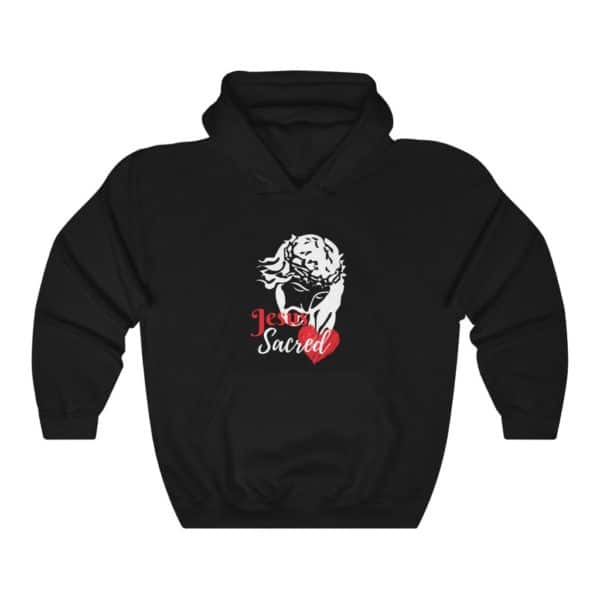 Sacred Heart Hooded Sweatshirt - Image 2