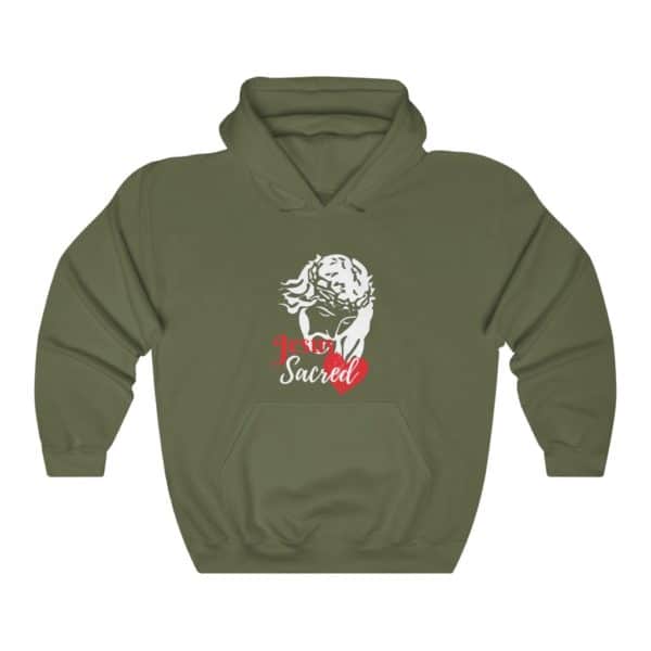 Sacred Heart Hooded Sweatshirt - Image 4